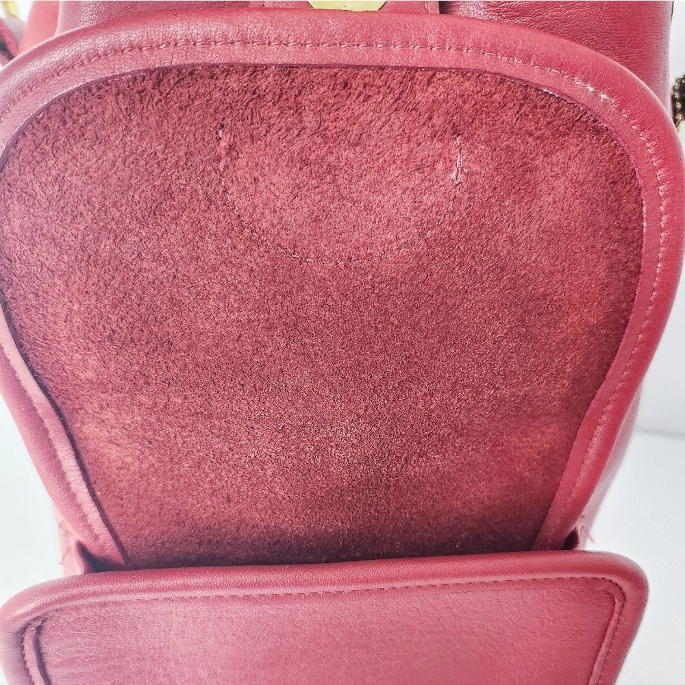 Coach Vintage 9992 Handle Backpack Red glove Tanned Leather - Picture 9 of 16